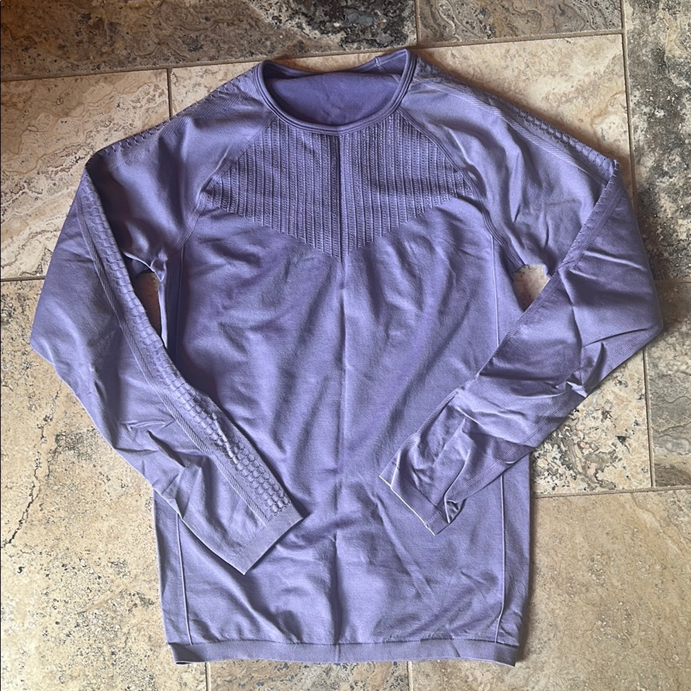 Fabletics Lilac Long Sleeve Workout  Top